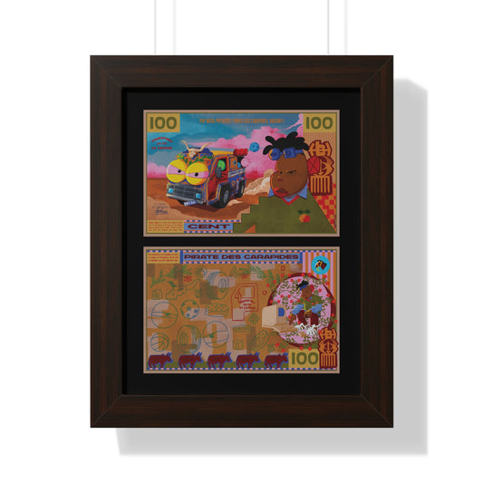 OG 100 baba bill$ framed vertical poster